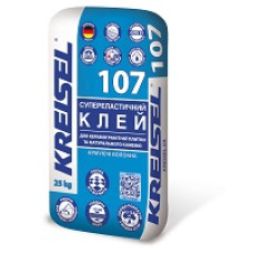 Клей для плитки супереластичний, керамограніт та натурал. камінь "107" ТМ "Крайзель" (KREISEL) 25 кг