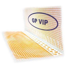 Кутник ПВХ перфорований з сіткою GP GOLD 100х100мм, 160г/м² 2,5м (пак. 50шт)