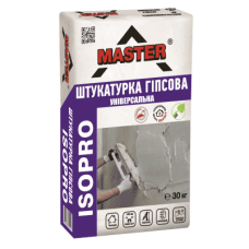 Штукатурка гіпсова "ISOPRO" універсальна ТМ "МАСТЕР" (MASTER) 30,0кг (пал. 1,2т)