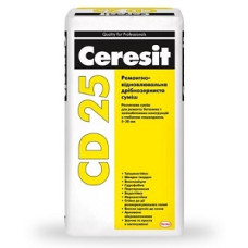 Суміш ремонтно-відновлювальна "CD 25" (5-30мм) ТМ "ЦЕРЕЗІТ" (CERESIT) 25,0кг (пал. 1,35т)