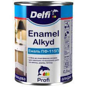 Емаль алкідна "ПФ-115П" Біла глянсова ТМ "DELFI" 2,8кг