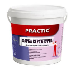 Фарба структурна Ультра біла ТМ "PRACTIC" 3,7кг
