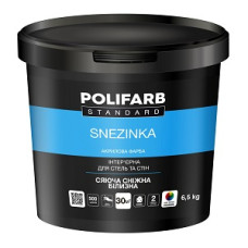 Фарба інтер’єрна акрилова "SNEZINKA" матова (Біла) ТМ "POLIFARB" 6,5кг