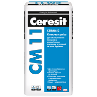 Клей для плитки "СМ 11" стандартний ТМ "ЦЕРЕЗІТ" (CERESIT) 25,0кг (пал. 1,35т)