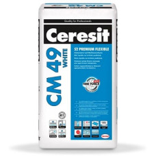 Клей для плитки "СМ 49" білий S2 Premium Flexible ТМ "ЦЕРЕЗІТ" (CERESIT) 20,0кг (пал. 0,96т)