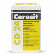 Шпаклівка полімерцементна "CD 24" ТМ "ЦЕРЕЗІТ" (CERESIT) 25,0кг (пал. 1,35т)