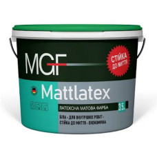 Фарба водоемульсійна латексна "Mattlatex M100" ТМ "MGF" матова, для внутрішніх робіт 3,5кг