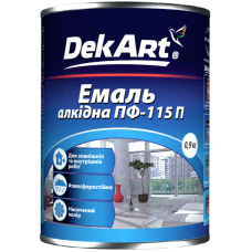 Емаль алкідна "ПФ-115П" Зелена ТМ "DekArt" 2,8кг