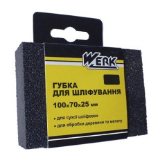 Губка абразивна 100х70х25мм Р180 для шліфування ТМ "WERK" арт.WE107062