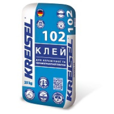 Клей для керамічної та керамогранітної плитки "102" ТМ "Крайзель" (KREISEL) 25кг