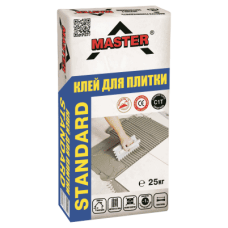 Клей для плитки "STANDARD" кераміка ТМ "МАСТЕР" (MASTER) 25,0кг (пал. 1,35т)