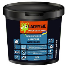 Мастика гідроізоляційна "WATER BLOCK" (Біла) ТМ "LACRYSIL" 3,0кг