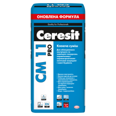 Клей для плитки "СМ 11" PRO пластичний ТМ "ЦЕРЕЗІТ" (CERESIT) 27,0кг (пал. 1,296т)