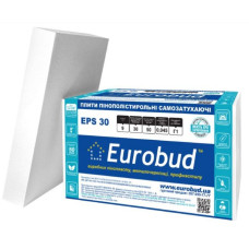 Пінопласт "ЕРS-30" 40х1000х1000мм ТМ "EUROBUD" (пак. 0,6м³ / 15 шт)