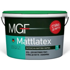 Фарба водоемульсійна латексна "Mattlatex M100" ТМ "MGF" матова, для внутрішніх робіт 7,0кг