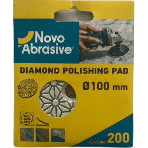 Диск алмазний полірувальний "Зірка" 100 мм, Р200, ТМ "NovoAbrasive"
